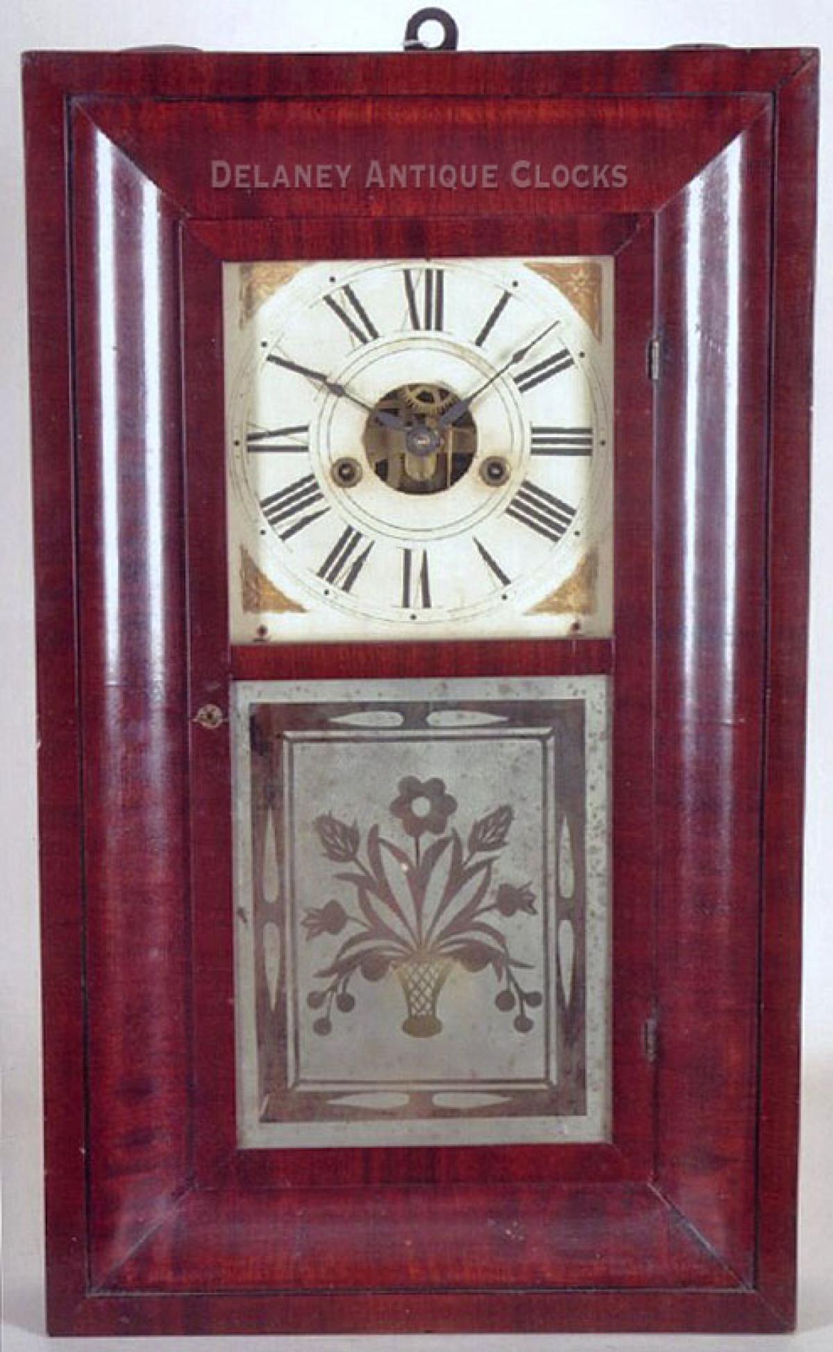 Silas Burnham Terry. "Horologist." Terryville, Connecticut. An OG or Ogee shelf or wall clock. JJ-128.