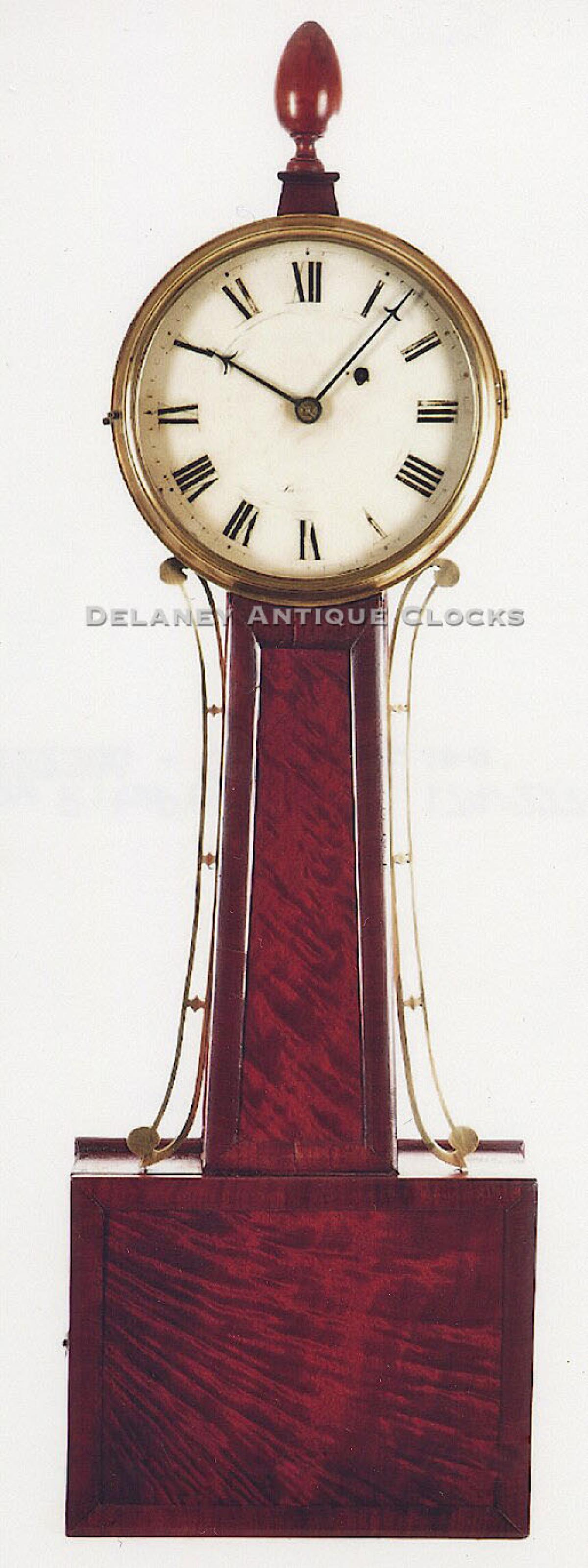 John Sawin of Boston, Massachusetts. Wall timepiece or banjo clock. MM-172.