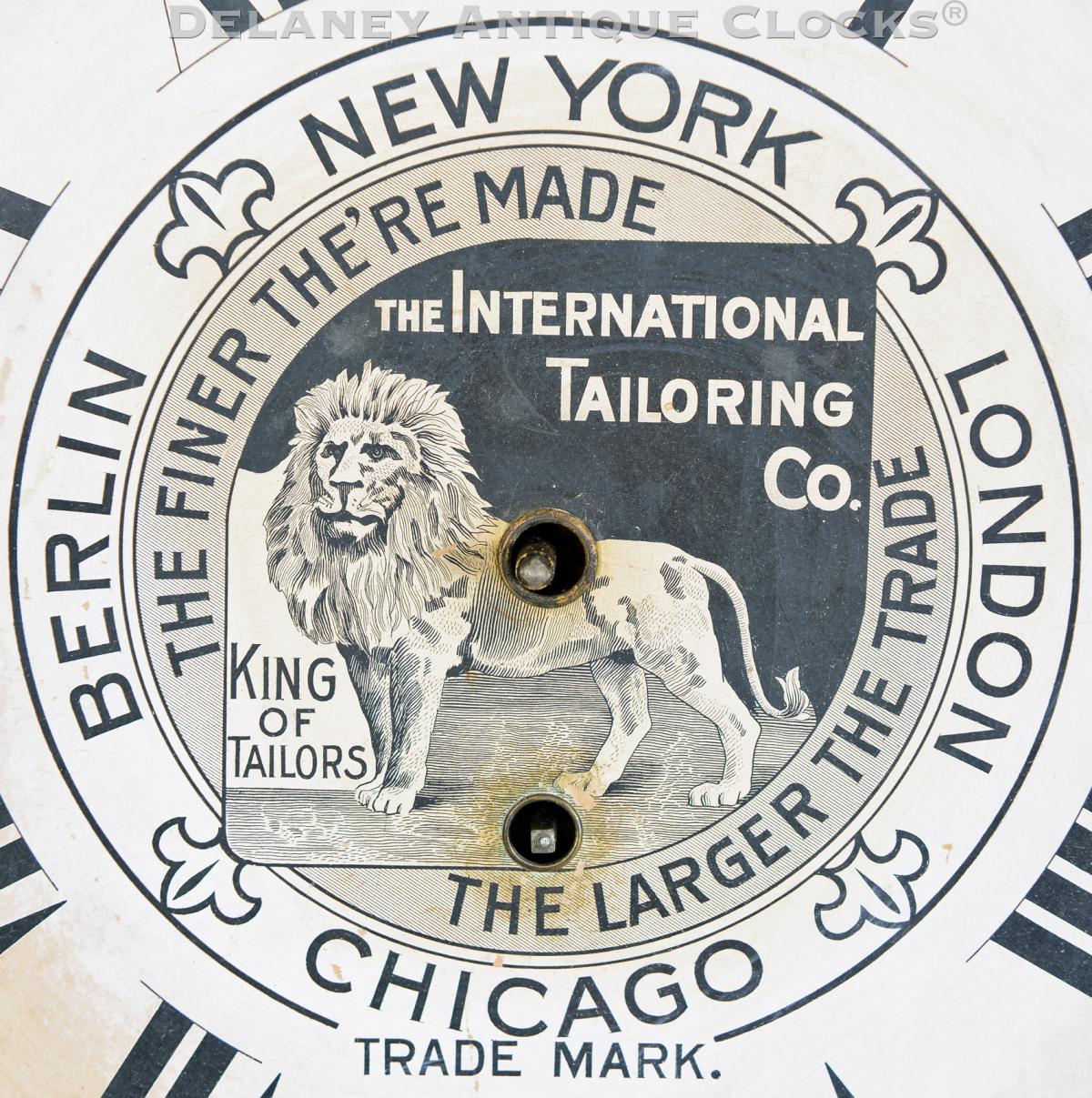 The International Tailoring Co. Advertising clock dial. 223302.