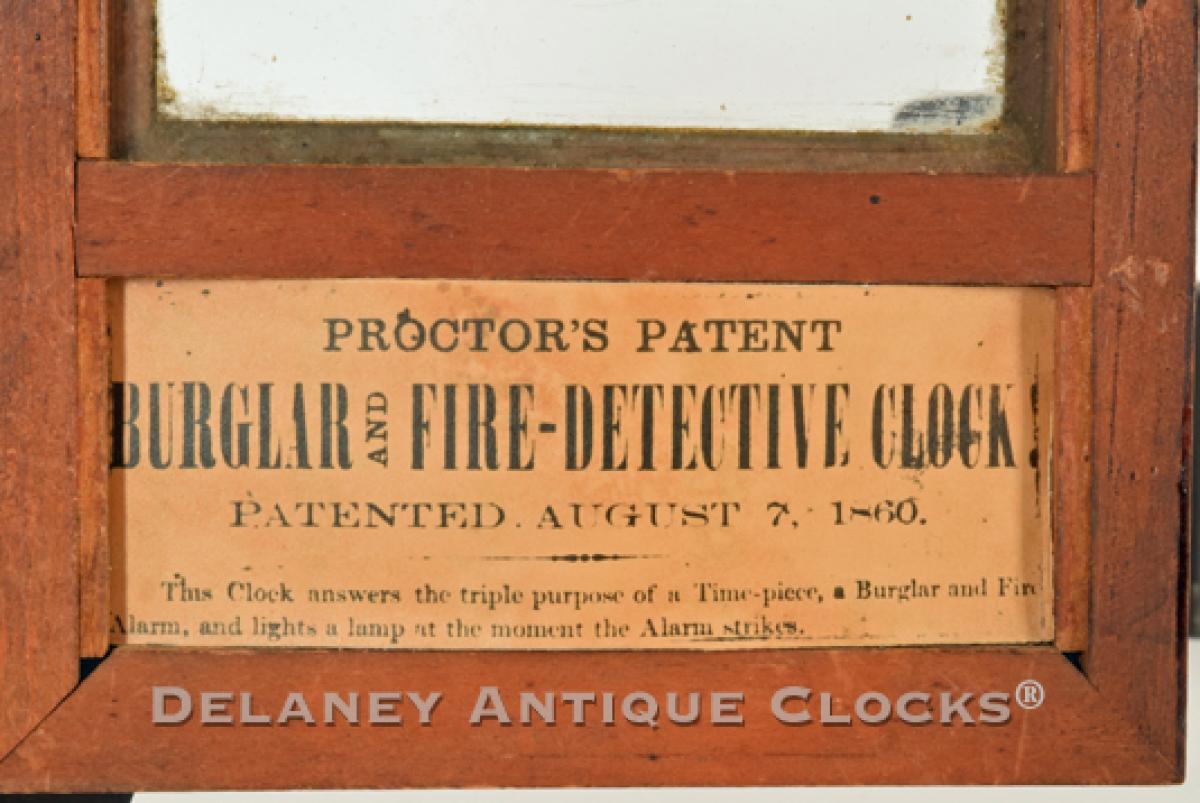 Seth Thomas.  PROCTOR’S PATENT label. SS-10