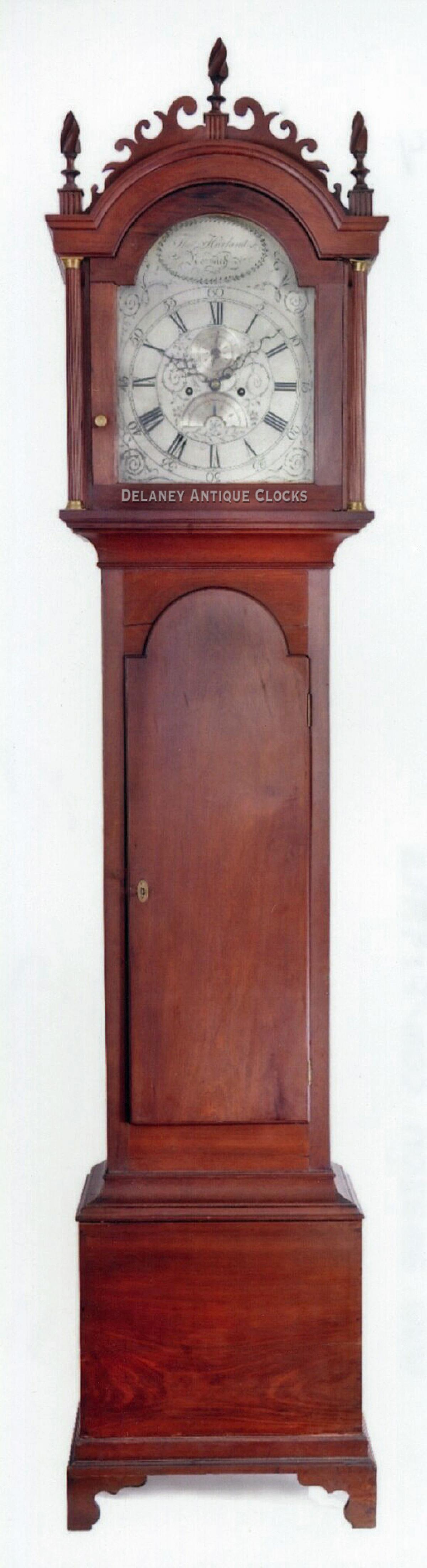 Thomas Harland, Norwich, Connecticut. A fine Chippendale cherry cased tall clock featuring a case that is attributed to the cabinetmaker Felix Huntington. XXSL-14.