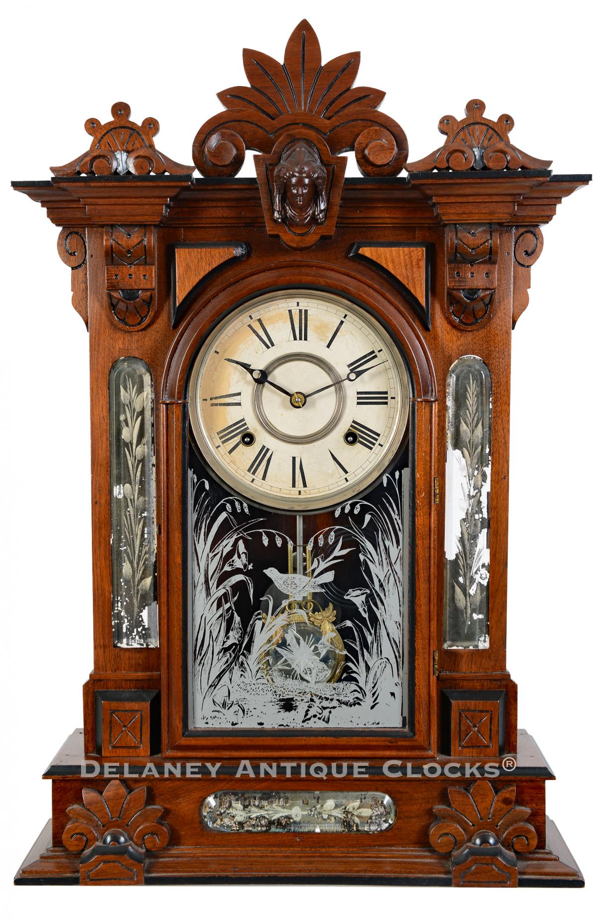 The Amphion mantel clock. William L. Gilbert Clock Company of Winsted, Connecticut. 224018.