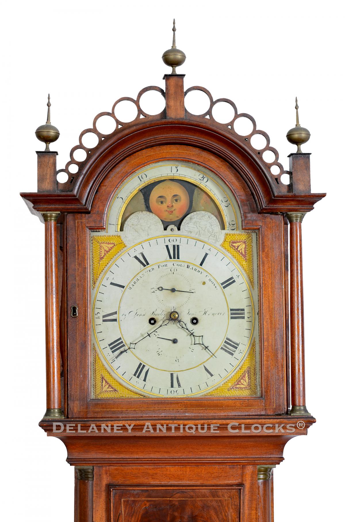  John Bailey grandfather clock. Circa 1820. DDD-18.