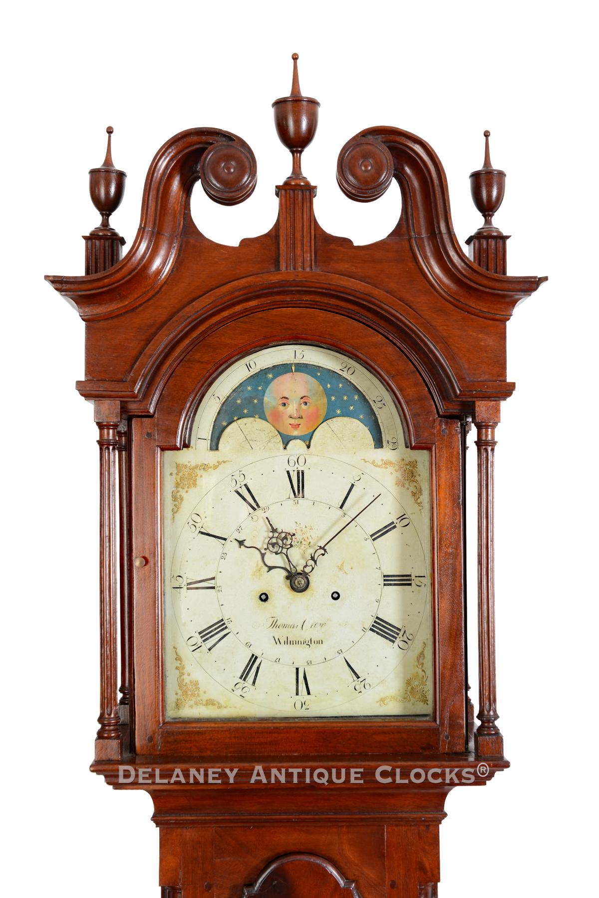 Thomas Crow of Wilmington, Delaware. Grandfather clock. CCC-28.