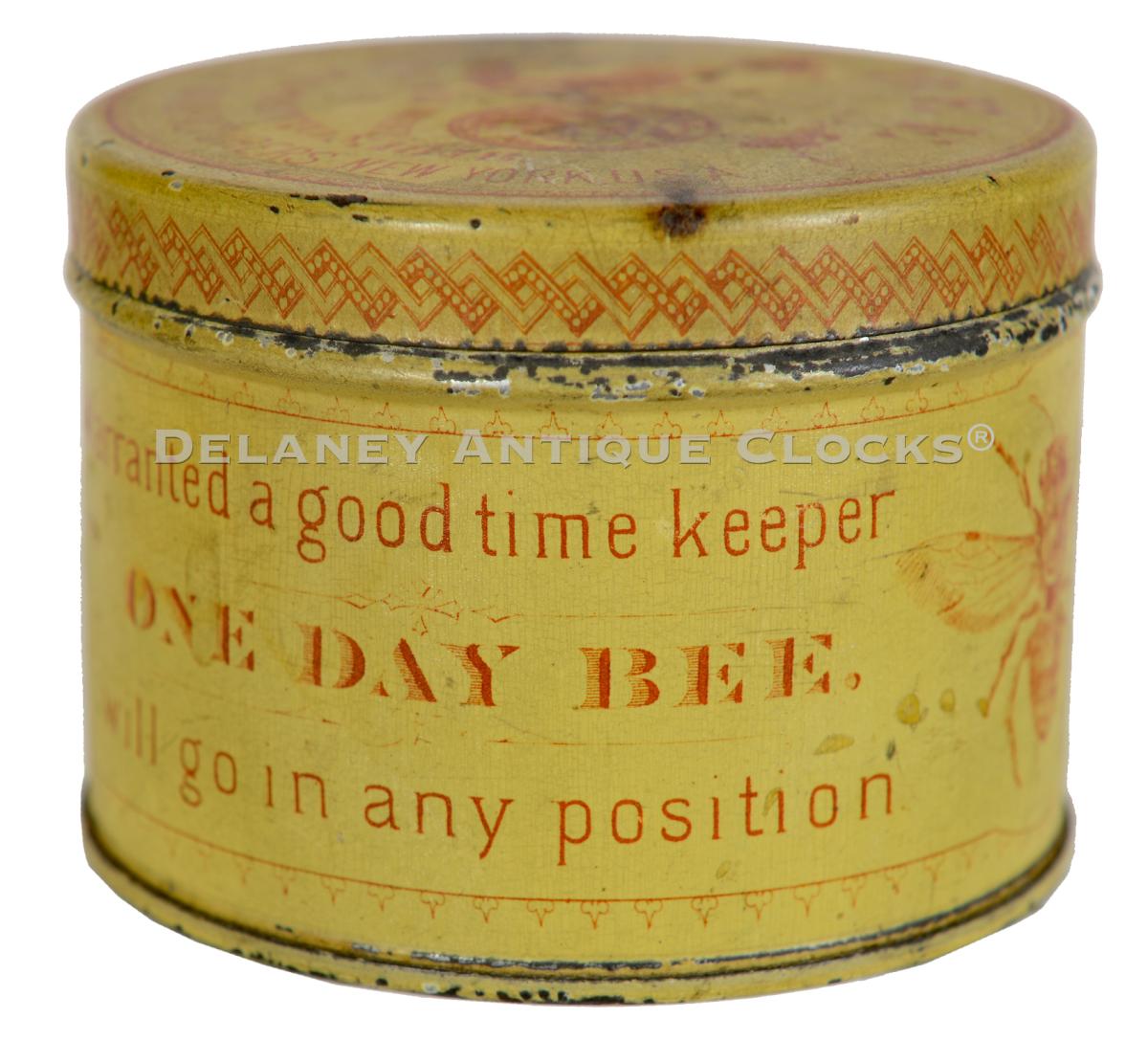 Countrystore tin in yellow. Bee tin. 223249.