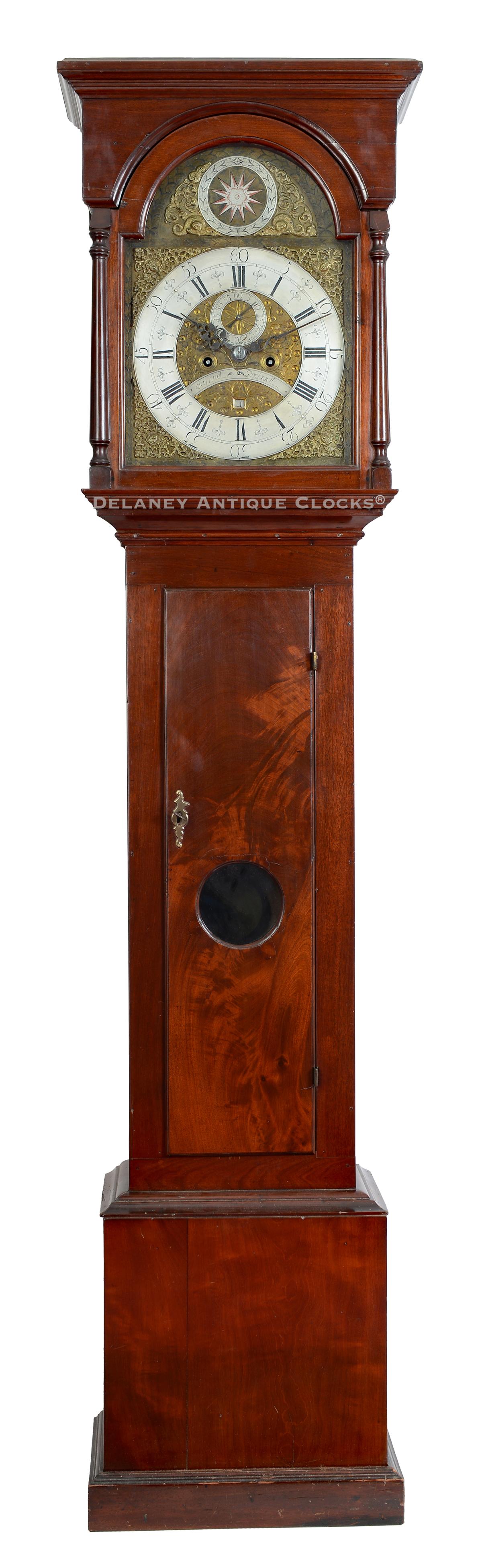 Samuel Rockwell of Providence, Rhode Island. An early American made tall case clock of a diminutive stature. 223324.