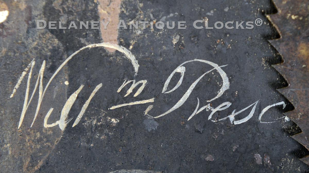  William Prescott, dial painter signature. DDD-19.