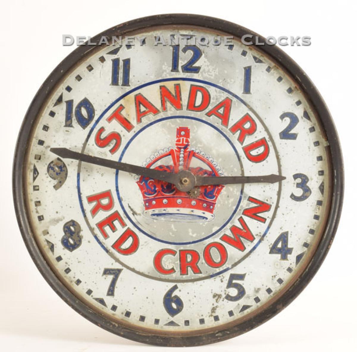 An original Standard Red Crown vintage gas station clock. 213041.