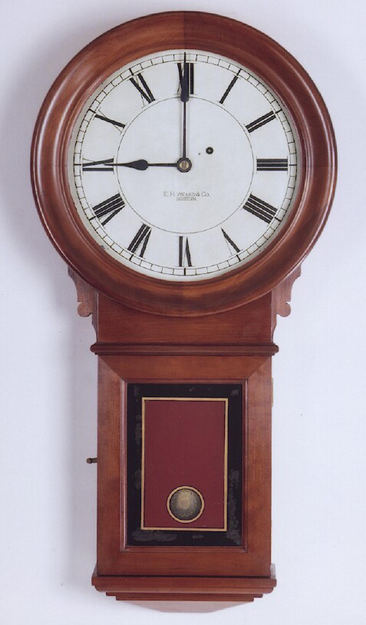 E. Howard & Co., of Boston, MA. Model No. 70-12. Cherry case. 212108. Delaney Clocks.