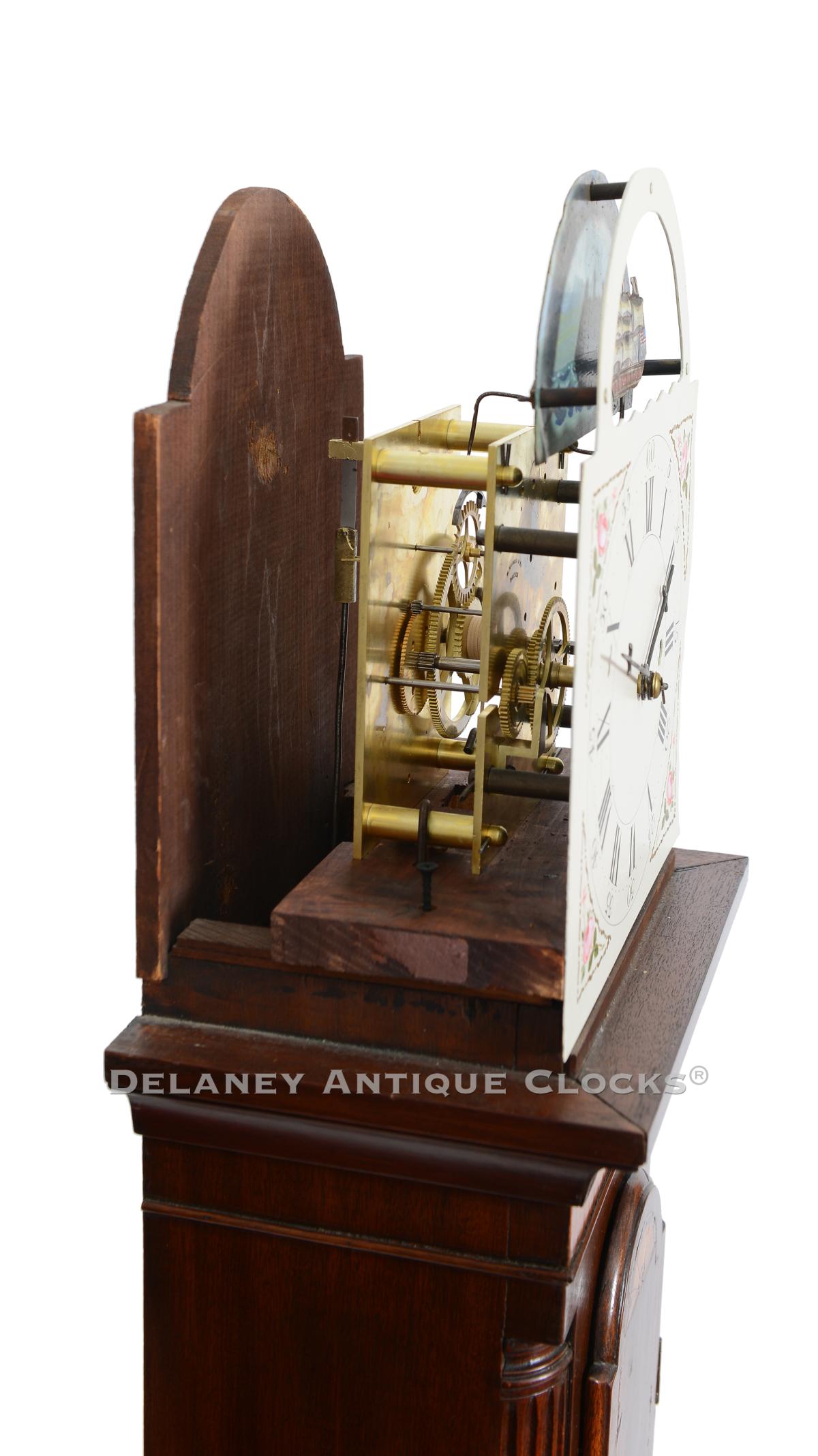 Howard weight-driven time-only movement futted in a grandmother clock. 222144.