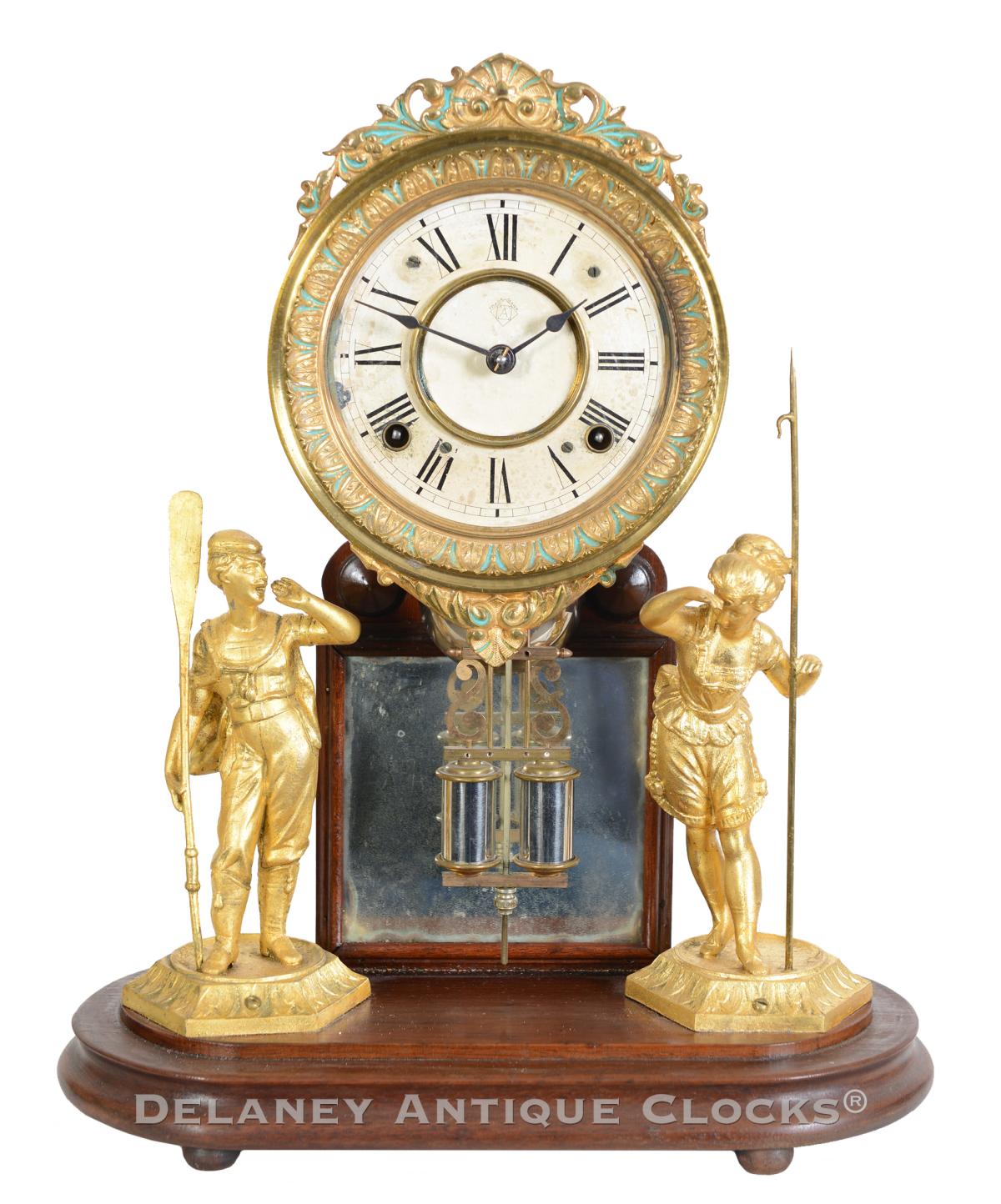 Crystal Place mantel clock. 223263. Delaney ANtique Clocks.