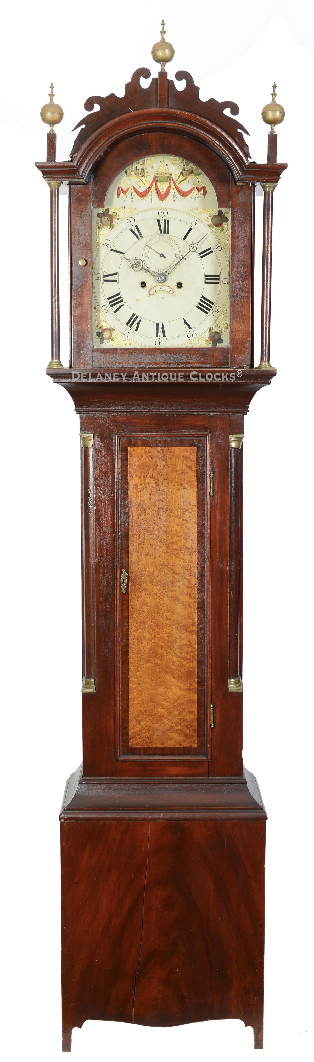 Jacob Jones of Pittsfield, New Hampshire. A NH tall clock. NN-105. Delaney Antique Clocks.