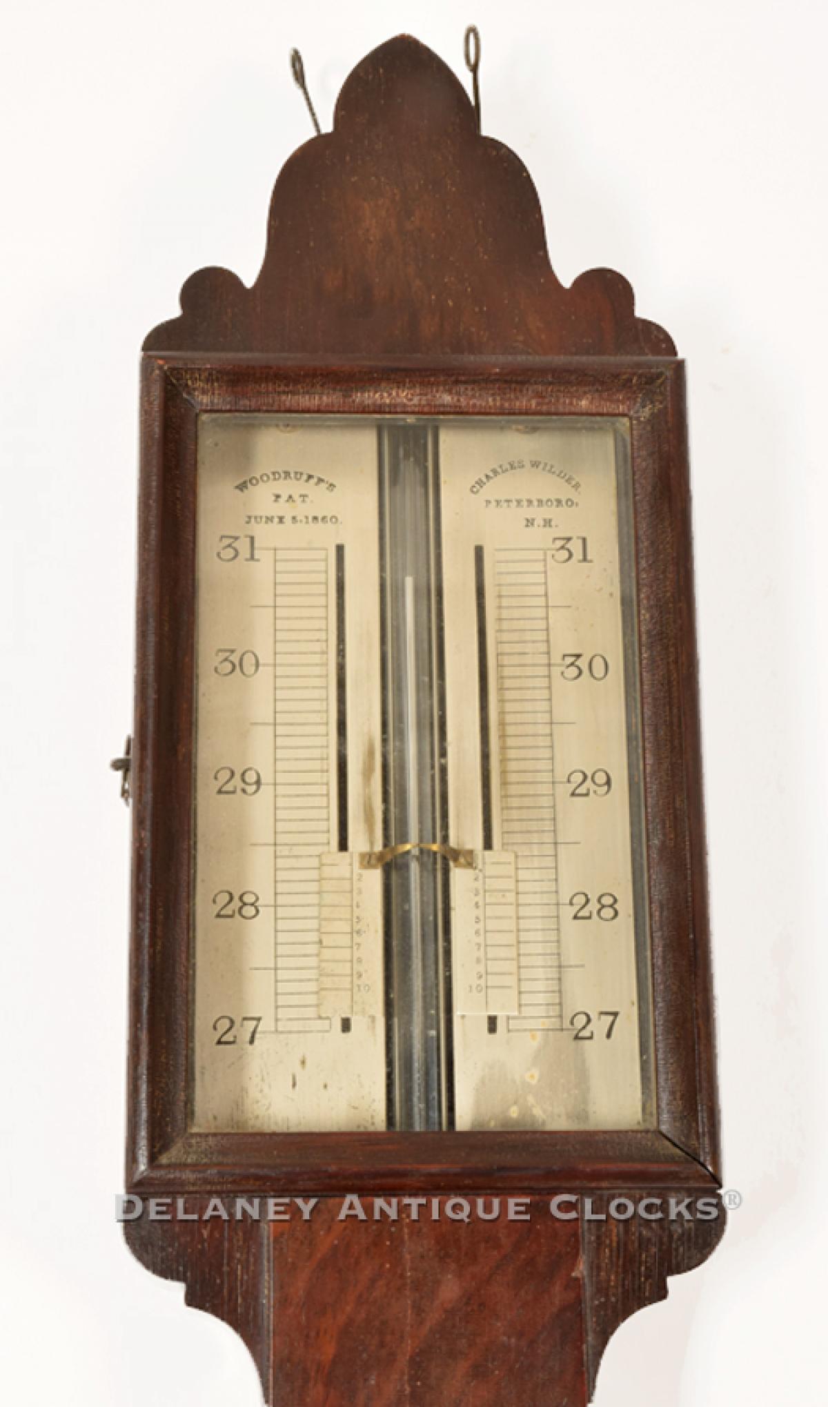 Charles Wilder of Peterborough, New Hampshire. Barometer. 218052. Delaney Antique Clocks.