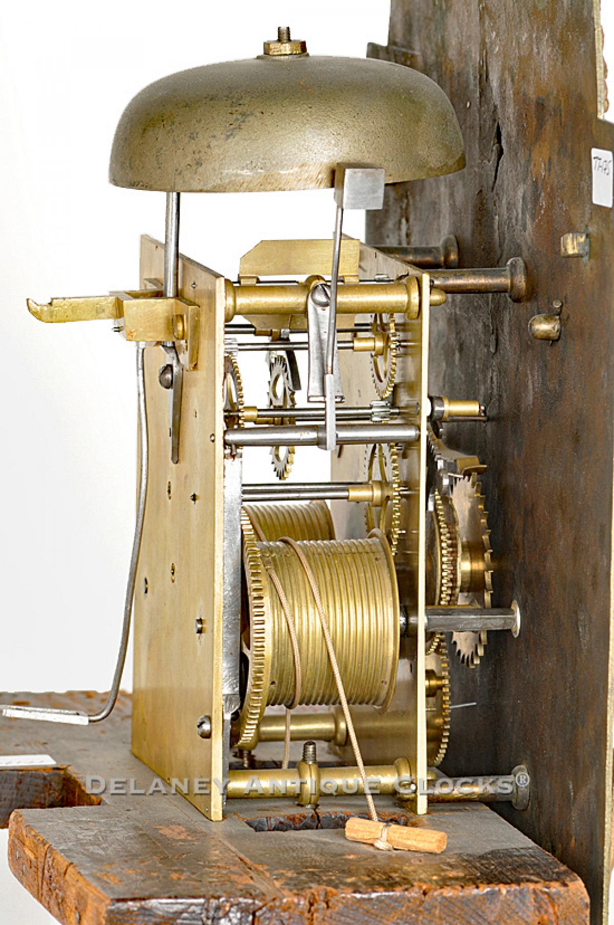 Samuel Mulliken Newburyport, MA. Clock movement. TT-175. Delaney Antique Clocks.