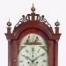 A line inlaid cherry Tall Case Clock of Eastern Connecticut origin. Possibly made by Jordan Post in Lanesboro, MA. PP-165. Delaney Antique Clocks.