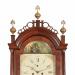 Calvin Bailey of Hanover, Mass. An inlaid mahogany case tall clock featuring a rocking ship automated dial. 222004.