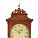 Joseph Loring of Sterling, Massachusetts, made this fine inlaid and cross-banded mahogany cased Shelf Clock with a kidney-shaped dial. TT-76. Delaney Antique Clocks.