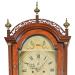 An unsigned cherry case tall clock cross-banded in mahogany. 25124.