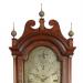 This is a fine Chippendale mahogany case tall clock with an engraved brass dial signed "Benja Willard / ROXBURY." It is signed and numbered "175" on the dial. CCC-61. Delaney Antique Clocks.