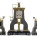 André’ Romain Guilmet of Paris, France. The Steam Hammer Clock Set. 223334.