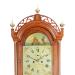 An inlaid mahogany Tall Case Clock with a painted dial signed John Bailey, Hanover. This fine example features an automated rocking ship dial. EEE-10.