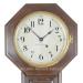 Seth Thomas 10-Inch Drop Octagon wall clock. A smaller school clock finished in a dark stain. 224101.