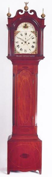 Barton Stillman of Westerly, Rhode Island. Tall case clock dated 1814 and numbered 4. 212098.