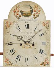 Luther Goddard of Shrewsbury, Massachusetts. Clock dial. 213065. Delaney Antique Clocks.