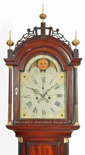 Daniel Munroe & Co. Tall clock. 214023. Delaney Antique Clocks.