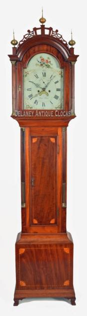 Aaron Willard of Boston, Massachusetts. This tall case clock is fitted with an alarm. 214012. Delaney Clocks.