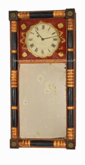 This is a fine example of a New Hampshire Mirror clock attributed to Benjamin Morrill of Boscawen, New Hampshire. 221193