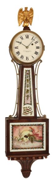 E. Howard Model 95 Banjo clock. 221210. Delaney Antique Clocks.