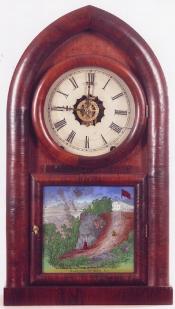 Turner's Patent 8-day alarm. A beehive mantel clock. Rare. FF-166. Delaney Antique Clocks.