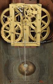 Brewster & Ingrahams shelf clock movement. JJ-143. Delaney Antique Clocks.