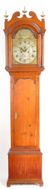 Samuel Mulliken Newburyport, MA. A butternut case tall clock. TT-175. Delaney Antique Clocks.