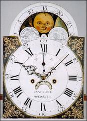 Jacob Sargeant tall clock dial. 26198.