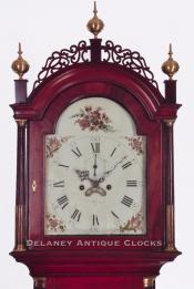 Ephraim Willard grandfather clock. 211030. Delaney Clocks.