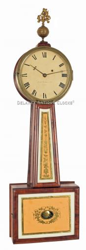 Simon Willard & Son in Boston, Mass banjo clock. 219134. Delaney Antique Clocks.