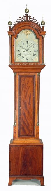 Aaron Willard Jr., Boston. An inlaid and cross-banded mahogany case grandfather clock. PP125 