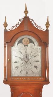 Baldwin & Storrs of Northampton, Massachusetts. Grandfather clock. SS-131. Delaney Antique Clocks.