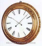 Atkins, Whiting & Co., Gilded gallery clock. UU-86. Delaney Antique Clocks.