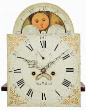 Simon Willard tall clock dial. XX35. Delaney Antique Clocks.