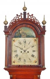 James Doull Grandfather clock. 212045. Delaney Antique Clocks.