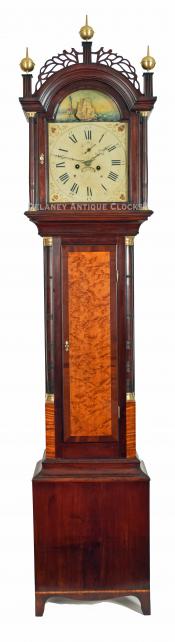 Benjamin Swan. An Augusta, Maine tall clock featuring a Rocking ship automated dial. 222041.