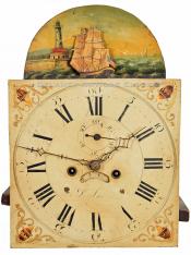 Benjamin Swan Rocking ship clock dial. 222041. Delaney Antique Clocks.