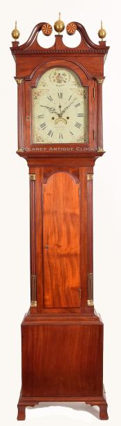 David Wood of Newburyport, Massachusetts. A mahogany cased tall clock. TT96.