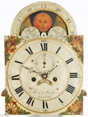 Benjamin Swan clock. UU-54. Delaney Antique Clocks.