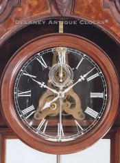 Louis Bernhard. Bloomsburg, PA. 30-day duration wall regulator dial. 219015. Delaney Antique Clocks.