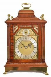 English-made bell top bracket clock was retailed by Lambert, whose shop was on Coventry Street in London. 222093.