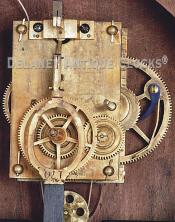 Boston Clock Co., Boston, Massachusetts. No. 4 timepiece movement. 2457. Delaney Antique Clocks.